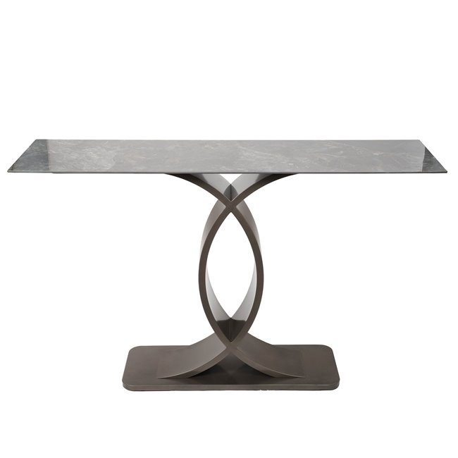 Console Warington, sintered stone/metal,  H85x140x40cm