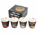 Espresso cups It's Coffee Time, 100ml, H6.5cm, D6.5cm, set of 4 pcs.