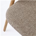 Armchair Nolio 36, oak wood, taupe/natural, H76.6x52x59cm