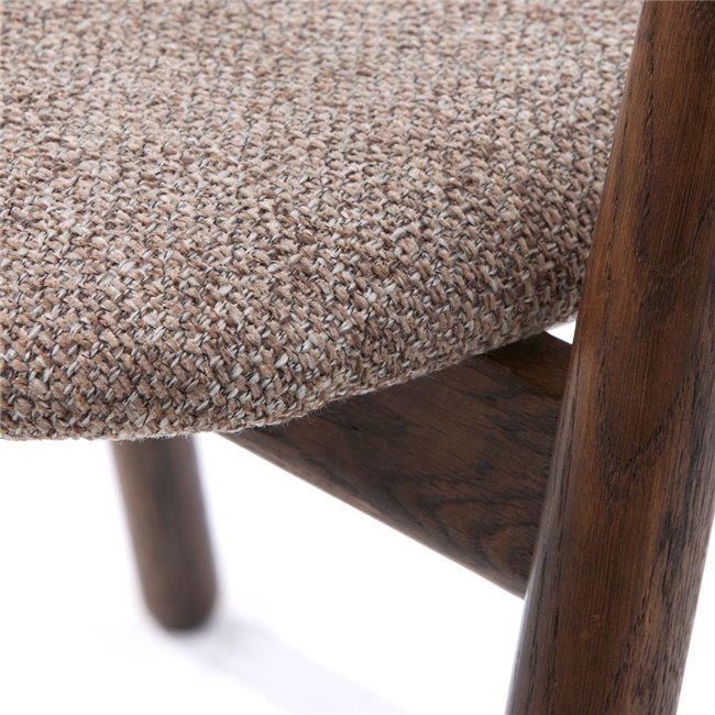 Armchair NOLIO 36, oak wood, brown/smoked oak color, H76.6x52x59cm