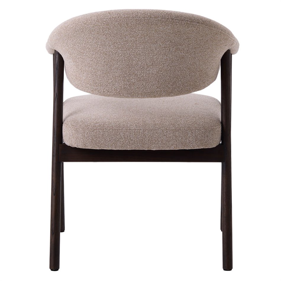 Dining chair ELK CHAIR SAND, oak wood, sand/dark espresso color, H81x63x63cm, seat height 48.5cm