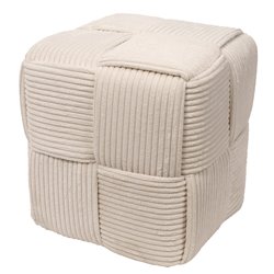 Pouff Tresse Scott, beige, H38x36x36cm