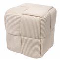 Pouff Tresse Scott, beige, H38x36x36cm