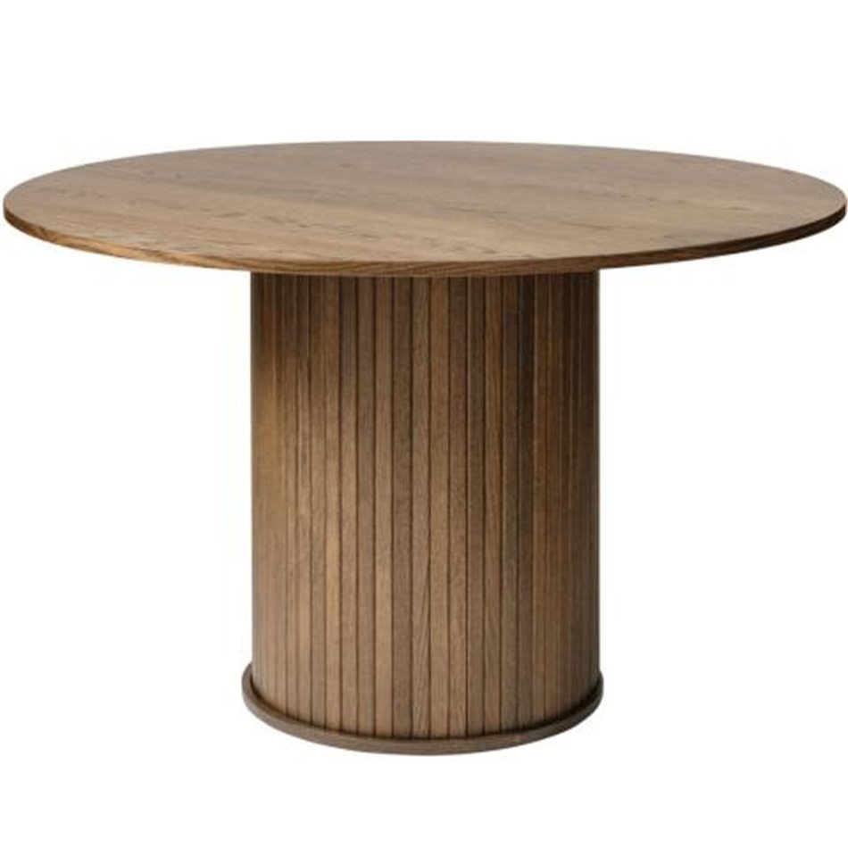 Round dining table Nola, oak veneer/MDF, D120cm H75cm