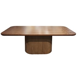 Dining table Oliveto, MDF/walnut veneer, 220x100cm H76cm