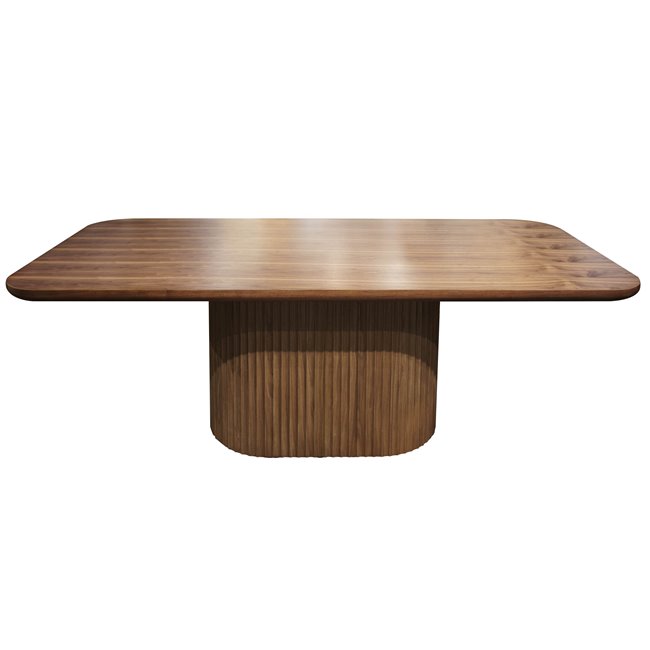 Dining table Oliveto, MDF/walnut veneer, 220x100cm H76cm