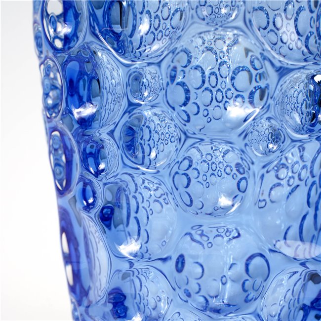 Crystal vase Lisboa Half blue, H35cm, D15cm