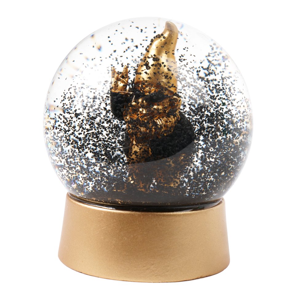 Snow globe Rock Gold, H12cm, D9cm