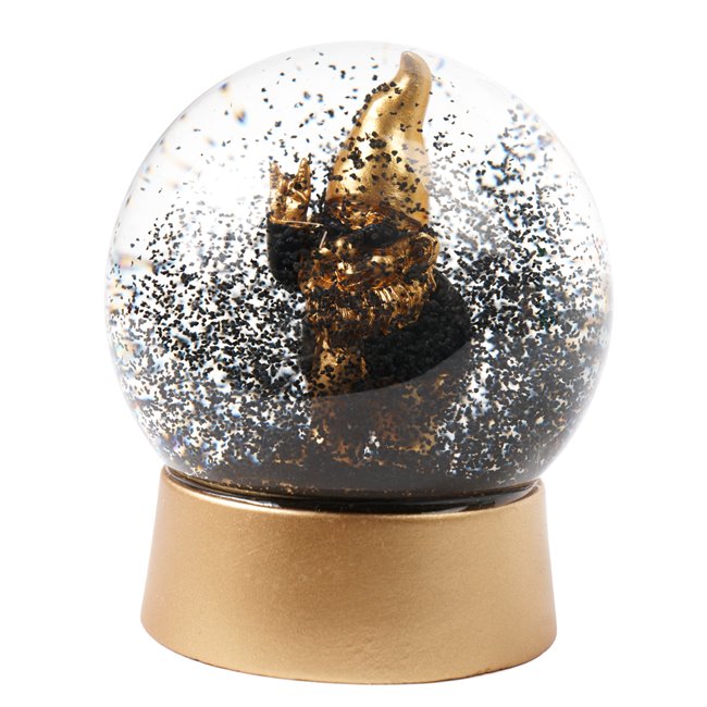 Snow globe Rock Gold, H12cm, D9cm