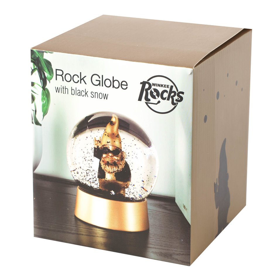 Snow globe Rock Gold, H12cm, D9cm
