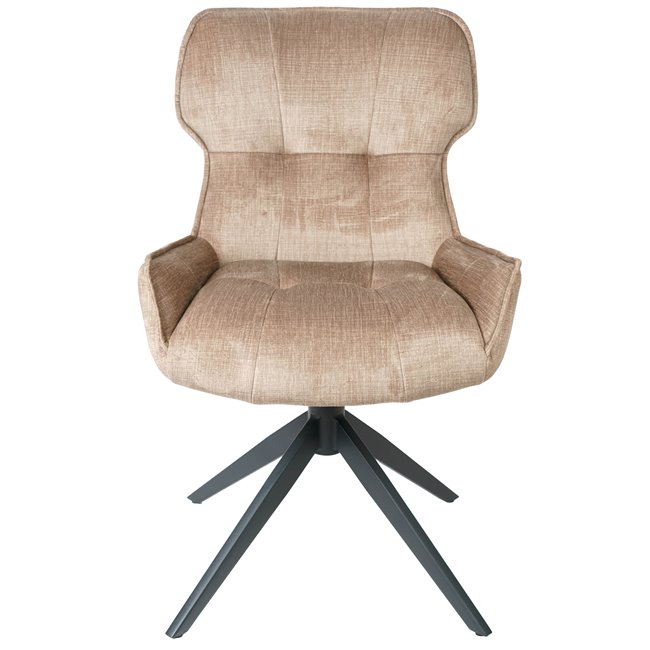 Dining chair Filetino, rotatable 360 degrees, light brown, H89x63.5x55cm, seat height 49cm