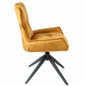 Dining chair Filetino, rotatable 360 degrees, mustard, H89x64x55cm, seat height 49cm