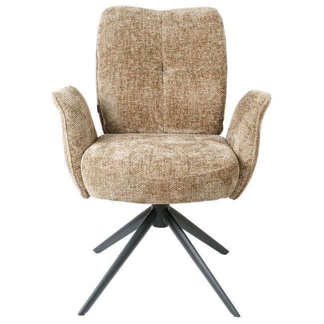 Dining chair Fiorentino 39, rotatable 360 degrees, brown,  H88x66x63cm, seat height 48.5cm