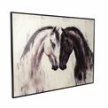 Canva Black and white horses, 120x90x4cm