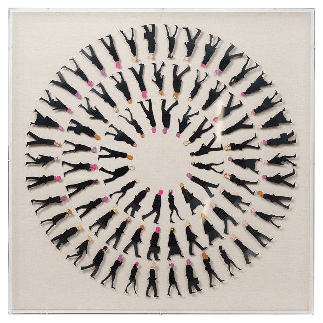 Wall decor Circle of people, 90x90cm