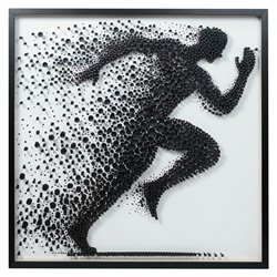 Wall decor Runnig man, 100x100cm