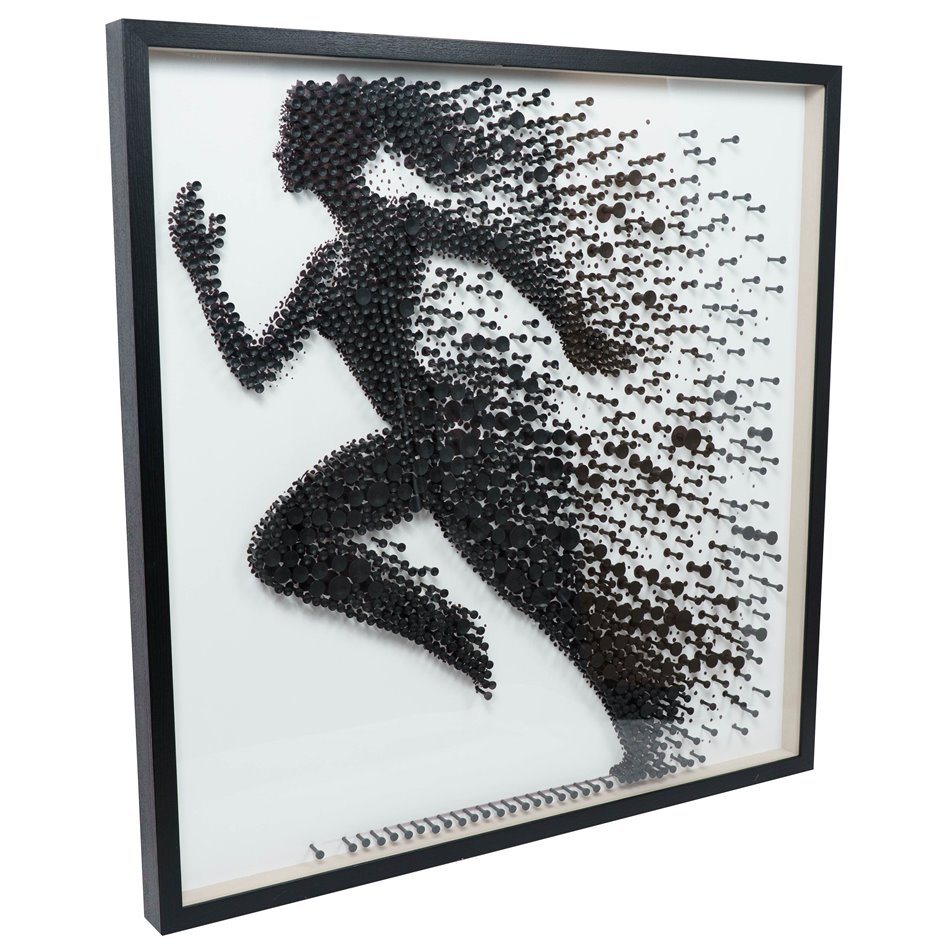 Wall decor Runnig woman, 100x100cm