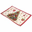 Салфетка под приборы Christmas tree decor, бежевый/красный, 48x33cm
