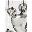 Pendant lamp Rikardo10, smoky/black, H100-190x150x60cm, E27x10 40W(MAX)
