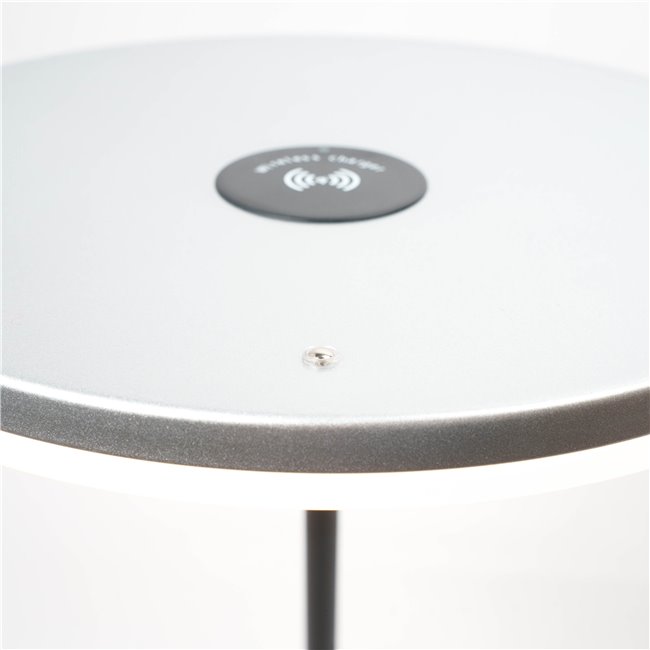 Side table Maida whit LED, D34cm H61cm, 8W, 3000K, 2835lm 