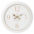 Wall clock Zaton, white/gold color, D60x5.8cm