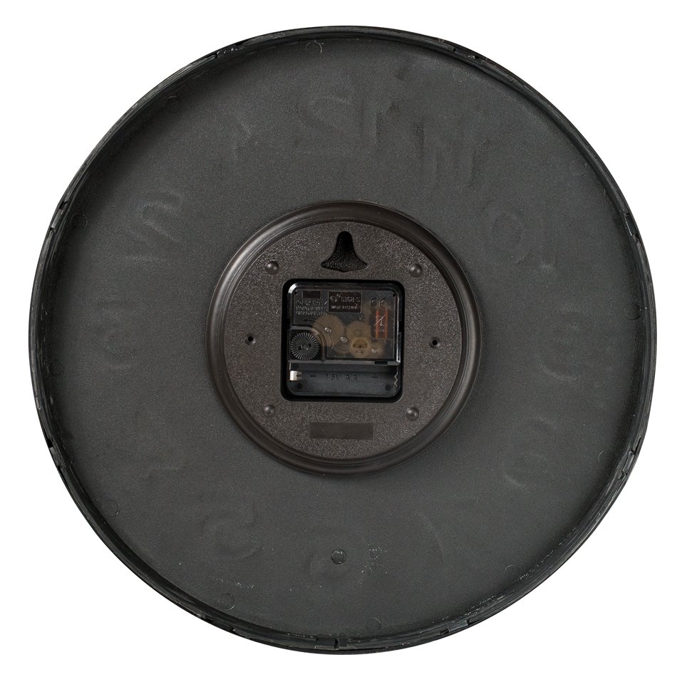 Wall clock Zelina, black/white, D30.5x4.2cm