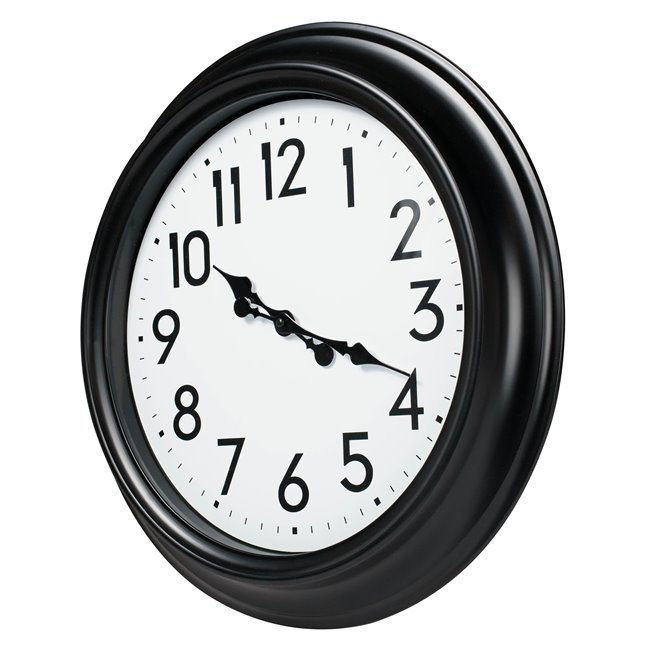 Wall clock Zetea, black/white, D50.8x5.8cm