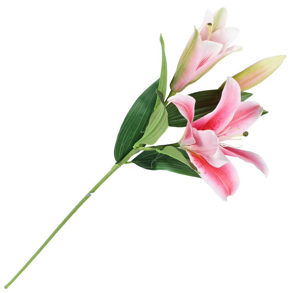 Decorative flower Lily pink 4, H94cm