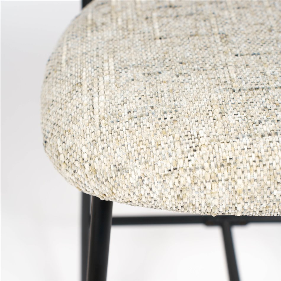 Bar chair Landsem 1038-3, beige grey, H104x52x50.5cm, seat height 75cm