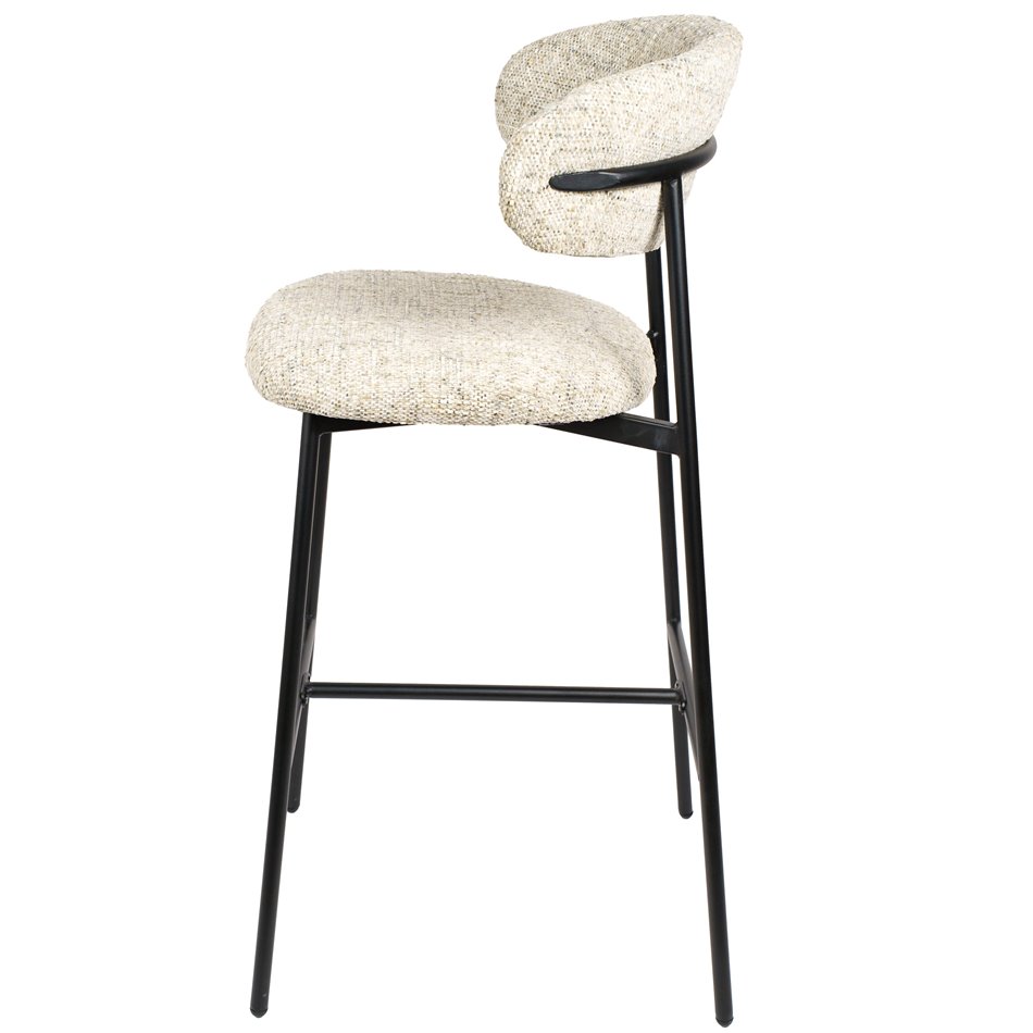 Bar chair Landsem 1038-3, beige grey, H104x52x50.5cm, seat height 75cm