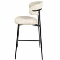 Bar chair Landsem 1038-3, beige grey, H104x52x50.5cm, seat height 75cm