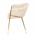 Dining chair Undine 3018-11, beige brown/gold color, H78x53x49cm, seat height 46cm 