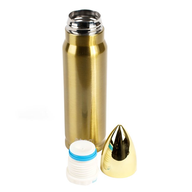 Atom Vacuum bottle Bullet, gold color, 500ml, H27.5cm, D6.5cm