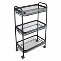 Metal trolley Mayaj, black, H79x45x23cm