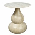 Side table Walersdorf, sintered stone/metal, D45cm H49cm