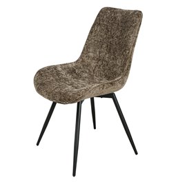 Dining chair Timmendorfo 43, rotatable 180 degrees, brown, H85x59x52cm, seat height 45.5cm