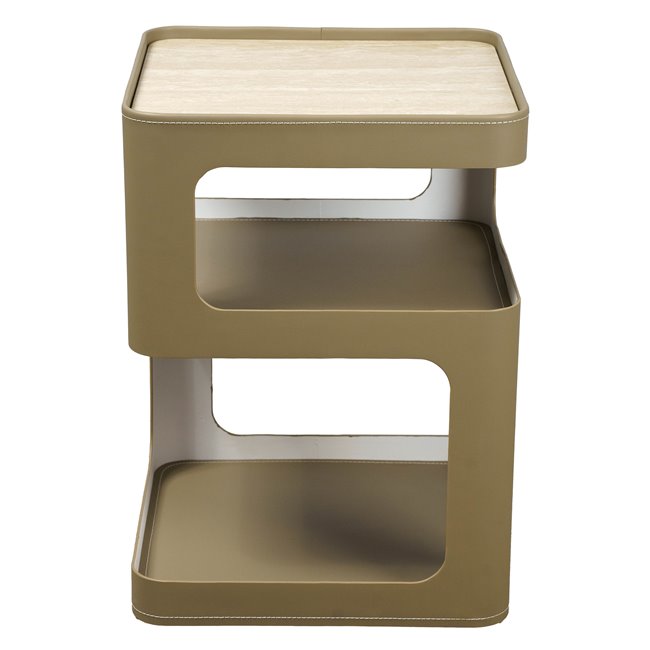 Side table Jakobsfors, iron/ceramic/PU, 40x40cm H55cm