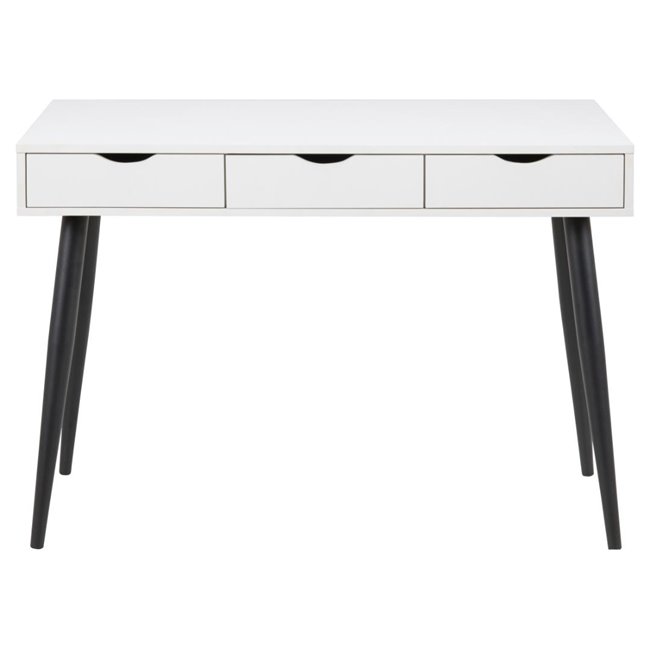 Office desk Aptun, white, steel/MDF, H77x50x110cm