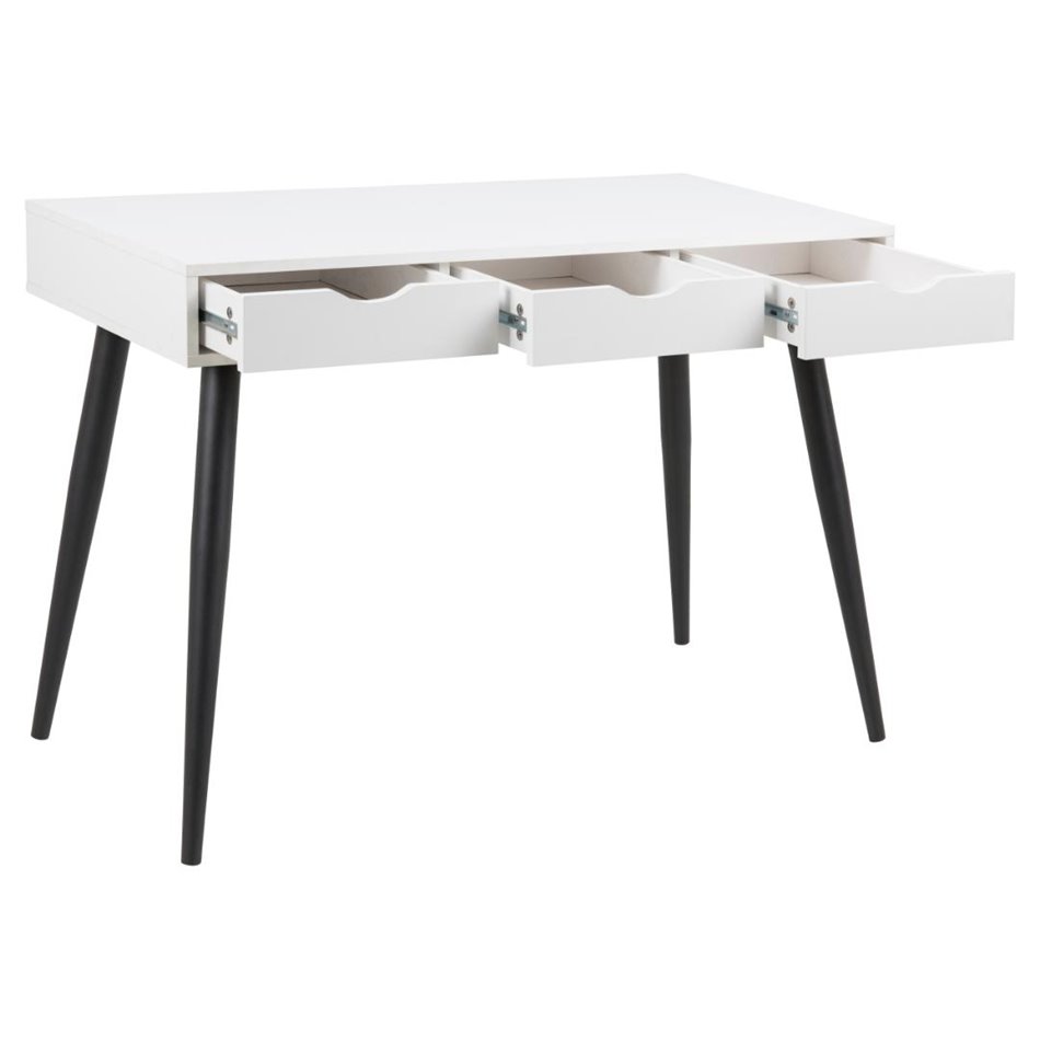 Office desk Aptun, white, steel/MDF, H77x50x110cm