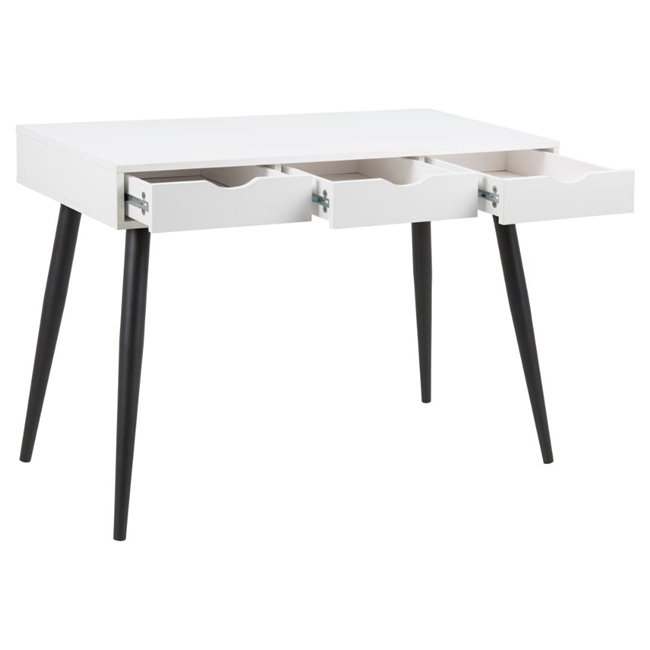 Office desk Aptun, white, steel/MDF, H77x50x110cm