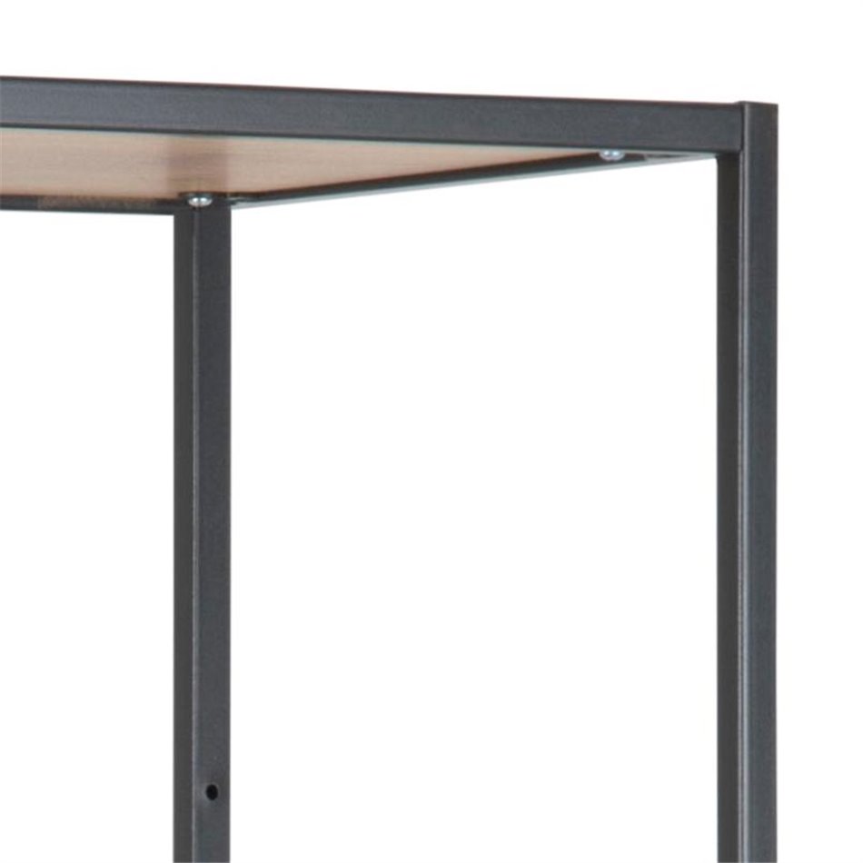 Книжная полка Seaford, натуральный/черный, МДФ/сталь, H185x35x77см