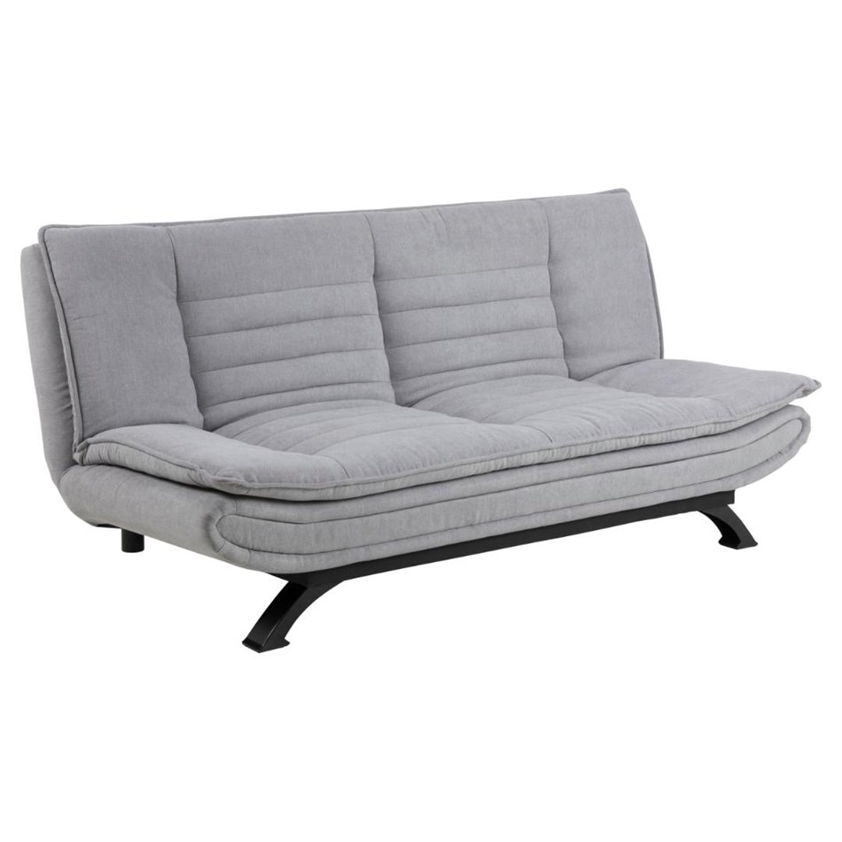 Sofa bed Akit, extendable, light gray, H91x98x196cm, seat height 39cm