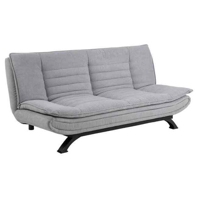 Sofa bed Akit, extendable, light gray, H91x98x196cm, seat height 39cm