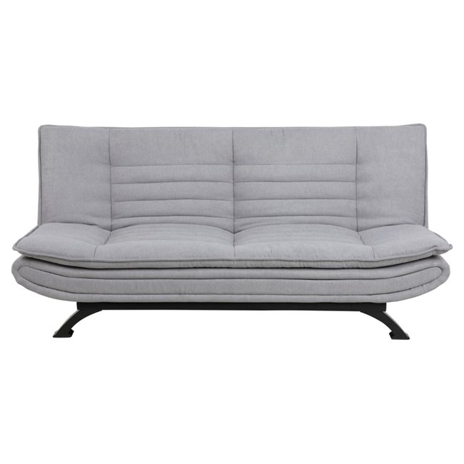 Sofa bed Akit, extendable, light gray, H91x98x196cm, seat height 39cm