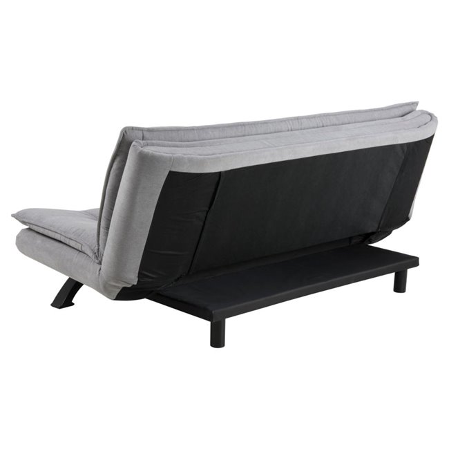 Sofa bed Akit, extendable, light gray, H91x98x196cm, seat height 39cm