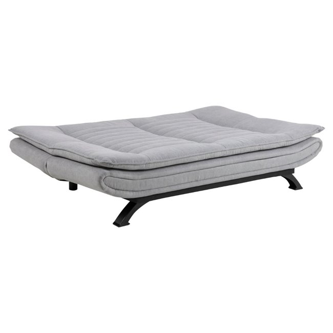 Sofa bed Akit, extendable, light gray, H91x98x196cm, seat height 39cm