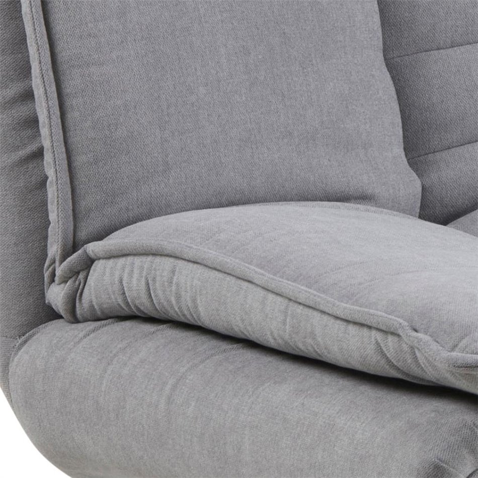 Sofa bed Akit, extendable, light gray, H91x98x196cm, seat height 39cm