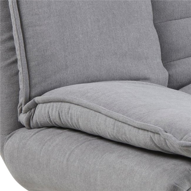 Sofa bed Akit, extendable, light gray, H91x98x196cm, seat height 39cm