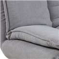 Sofa bed Akit, extendable, light gray, H91x98x196cm, seat height 39cm