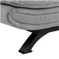 Sofa bed Akit, extendable, light gray, H91x98x196cm, seat height 39cm